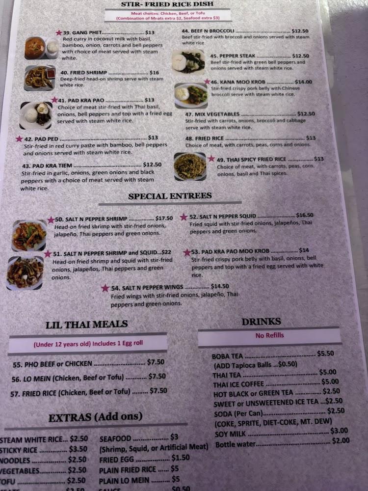 Lil Thai Cafe Menu image 2